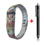 Smart Tech Store Roses Flowers White Syle Replacement Band With Clasp for Fitbit FLEX Only /No tracker/ Wireless Activity Bracelet Sport Wrist band Fit Bit Flex Bracelet Sport Arm Band Armband
