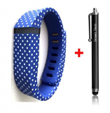 Smart Tech Store Polka Dot Color Blue with Dots Replacement Band With Clasp for Fitbit FLEX Only /No tracker/ Wireless Activity Bracelet Sport Wrist band Fit Bit Flex Bracelet Sport Arm Band Armband
