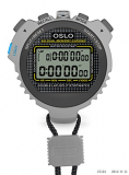 Oslo Robic Siler 60 Sixty Dual Memory Stopwatch with Countdown Timer, Backlight, and Temperature, Silver